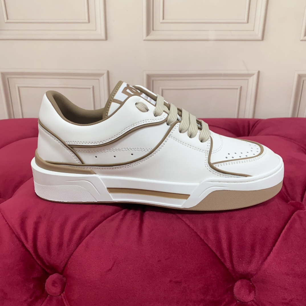 Dolce & Gabbana White New Roma Sneakers - DesignerGu