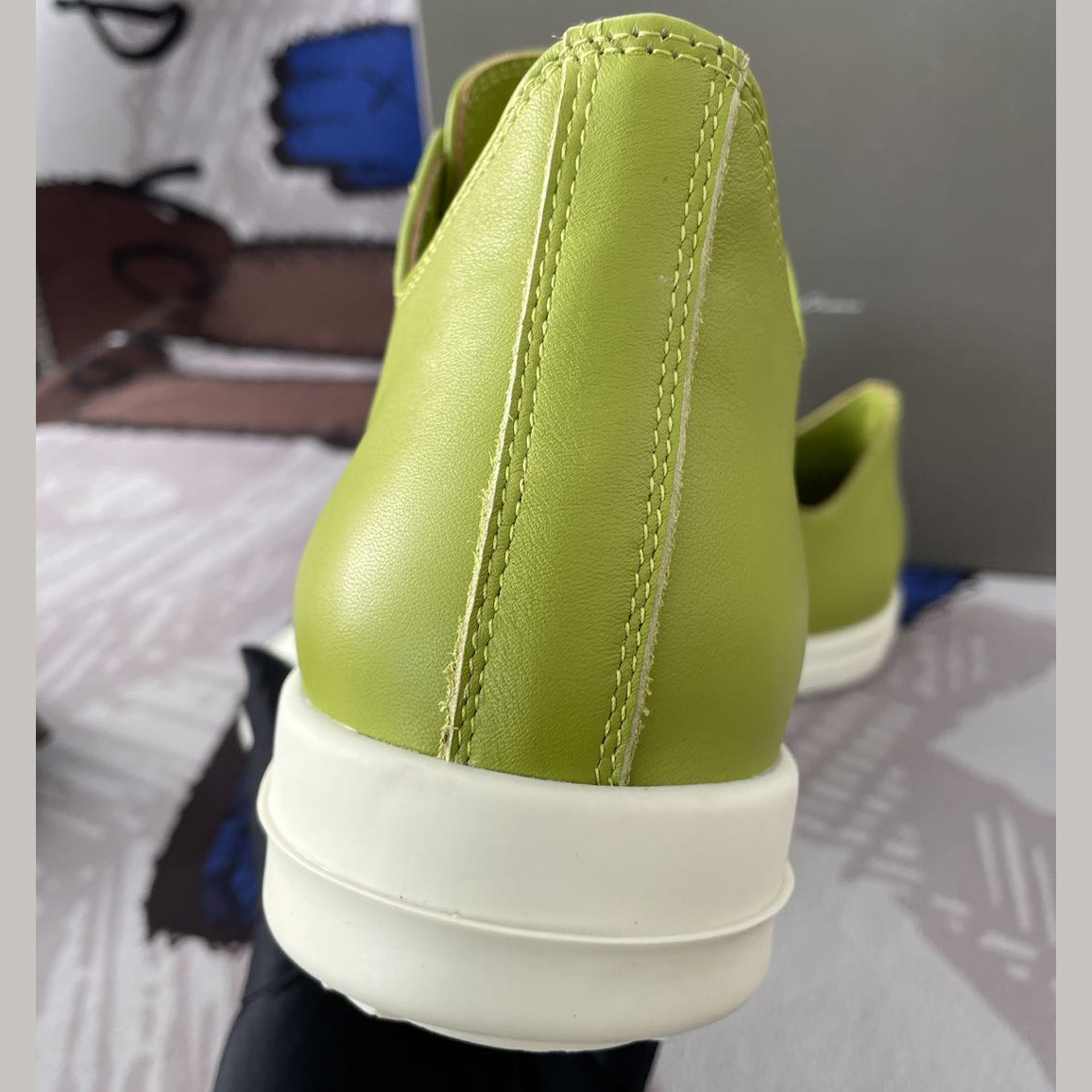 Rick Owens Low-Top Leather Sneakers - 
