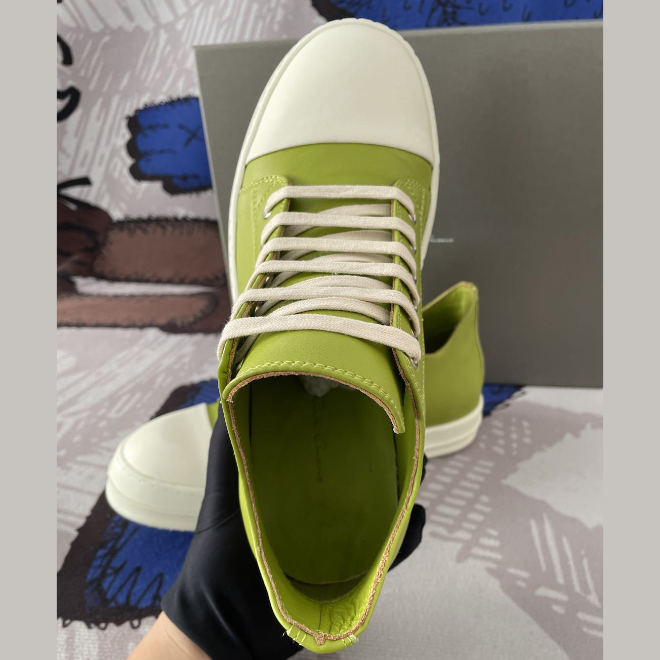 Rick Owens Low-Top Leather Sneakers - 