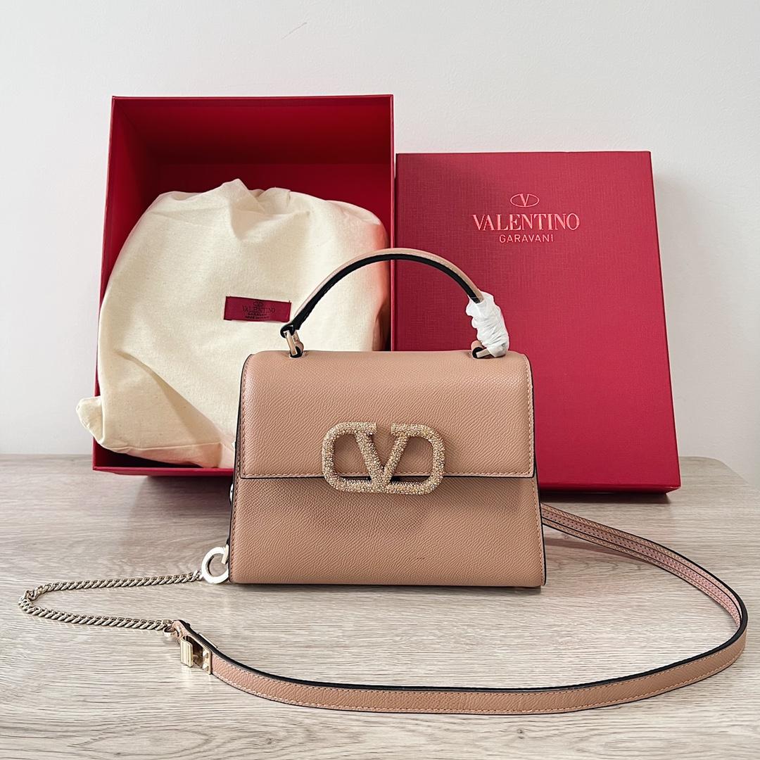 Valenti Small VSLING Handbag With Jewel Embroidery - DesignerGu