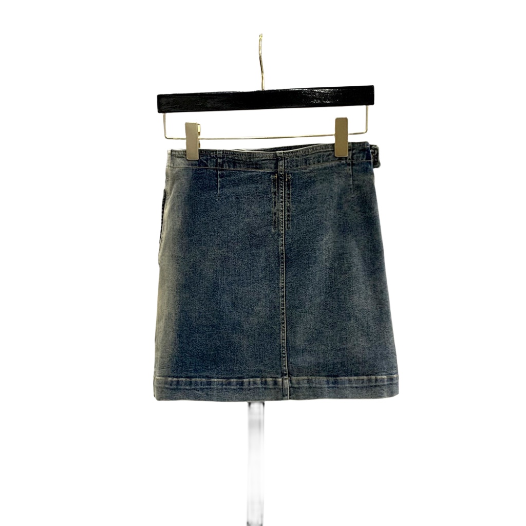 Rick Owens Dégradé denim mini skirt - 