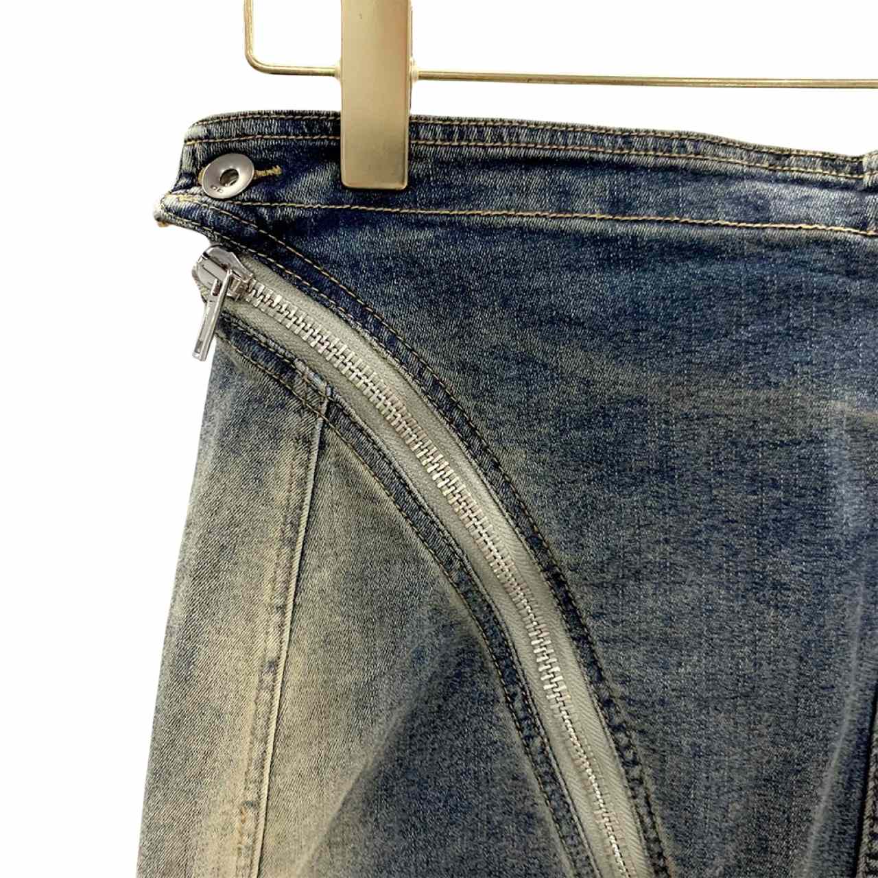 Rick Owens Dégradé denim mini skirt - 