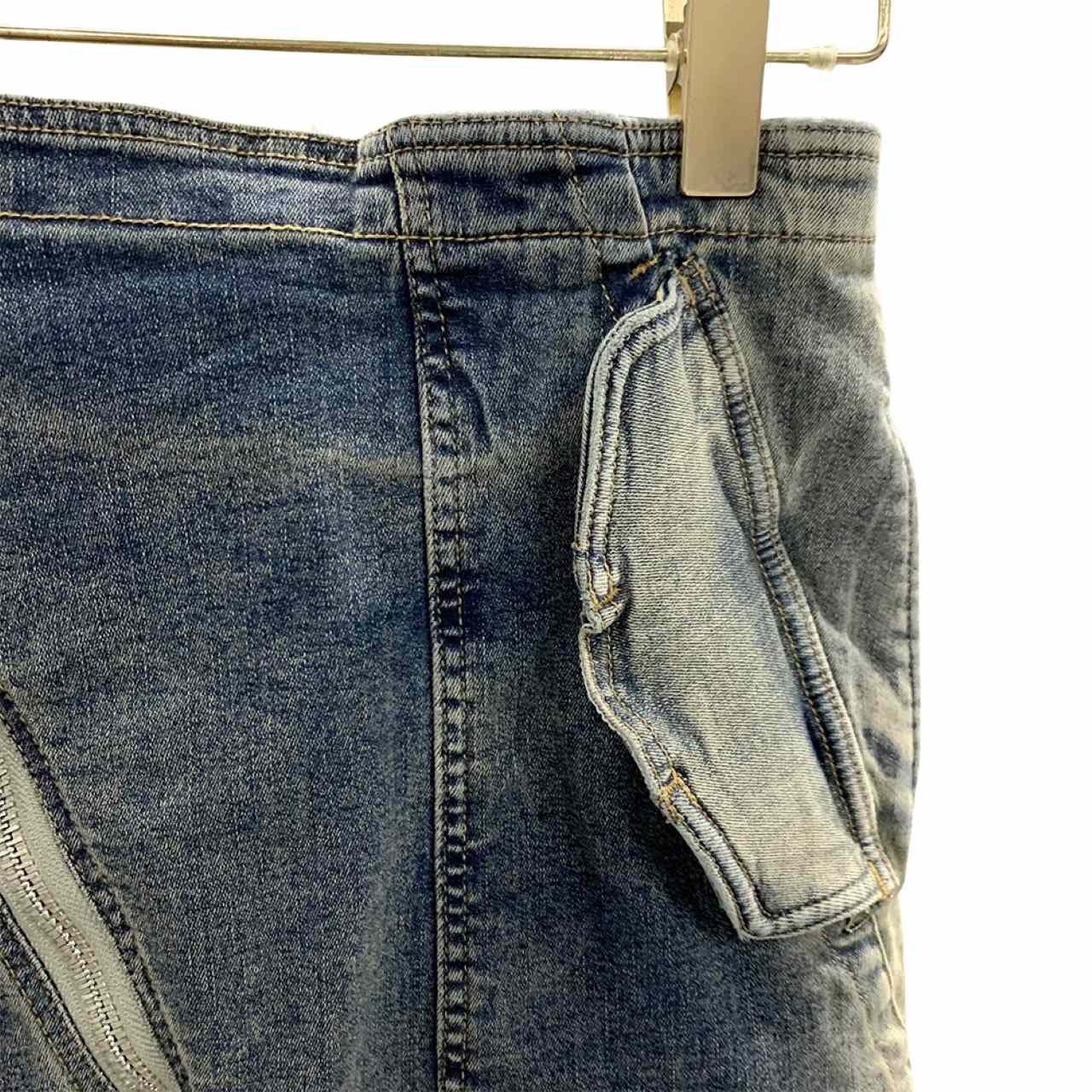 Rick Owens Dégradé denim mini skirt - 