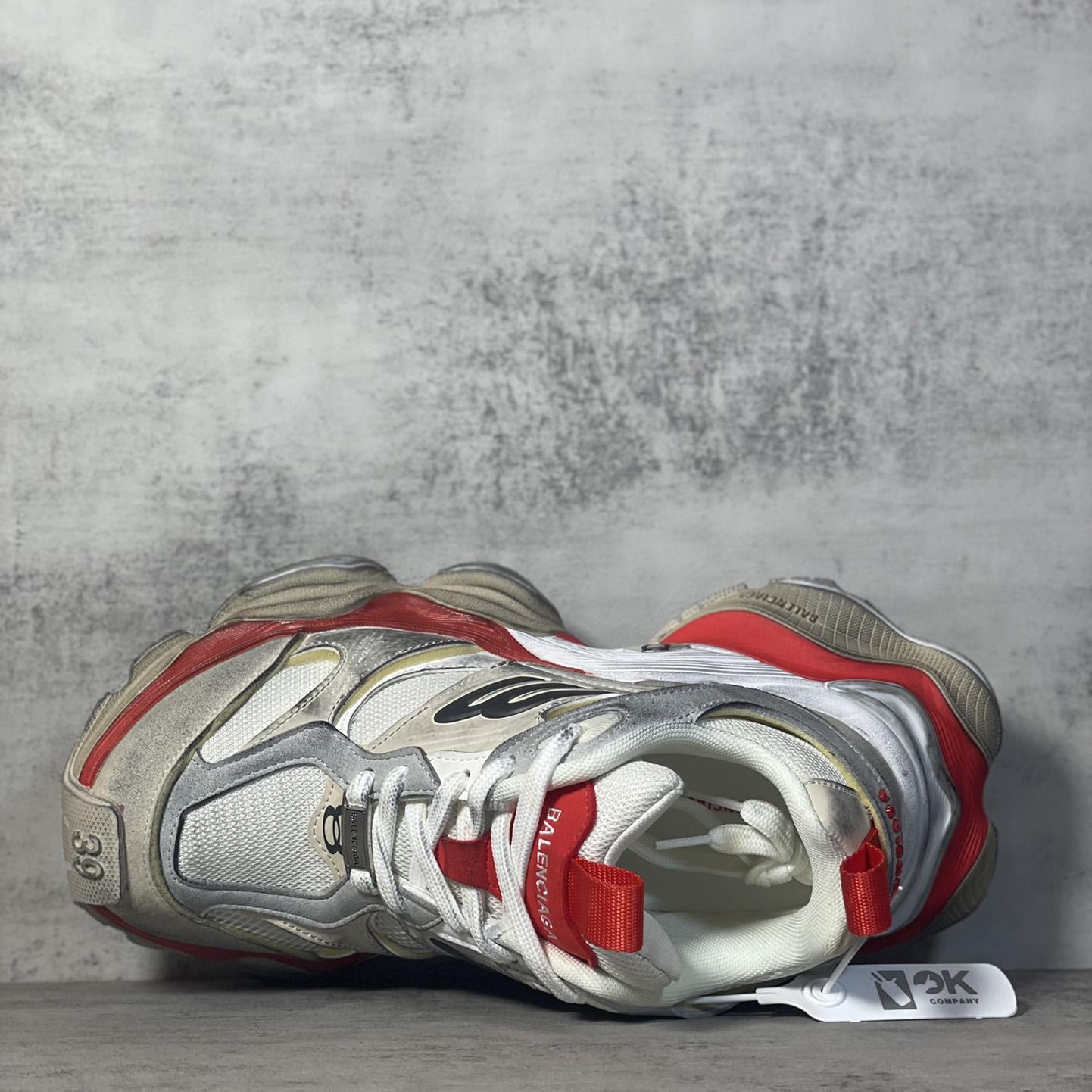 Balenciaga Cargo Sneaker In Beige, Grey And Red - 