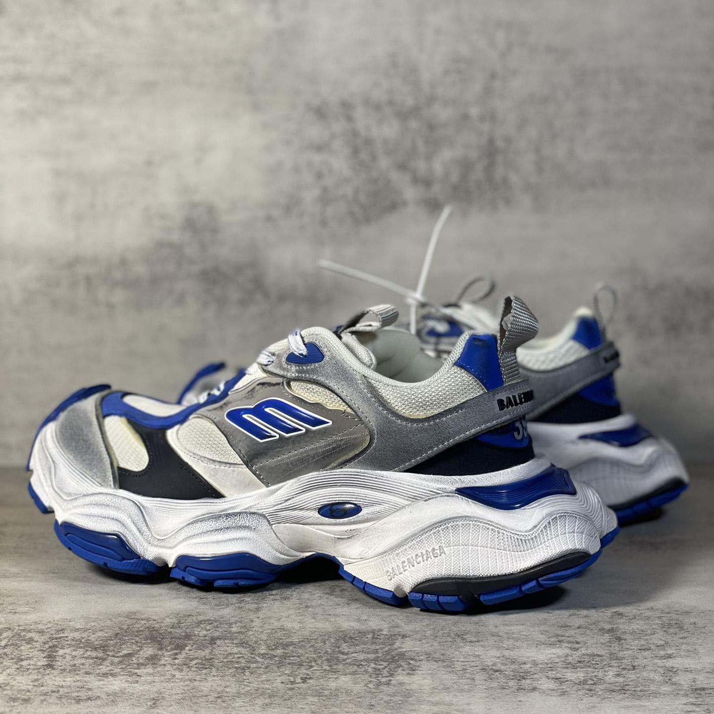 Balenciaga Cargo Sneaker In Grey,White And Blue  - 