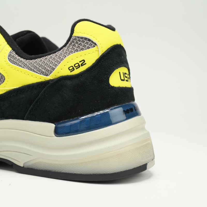 New Balance 992 Black And Yellow Sneakers      M992FG  - 