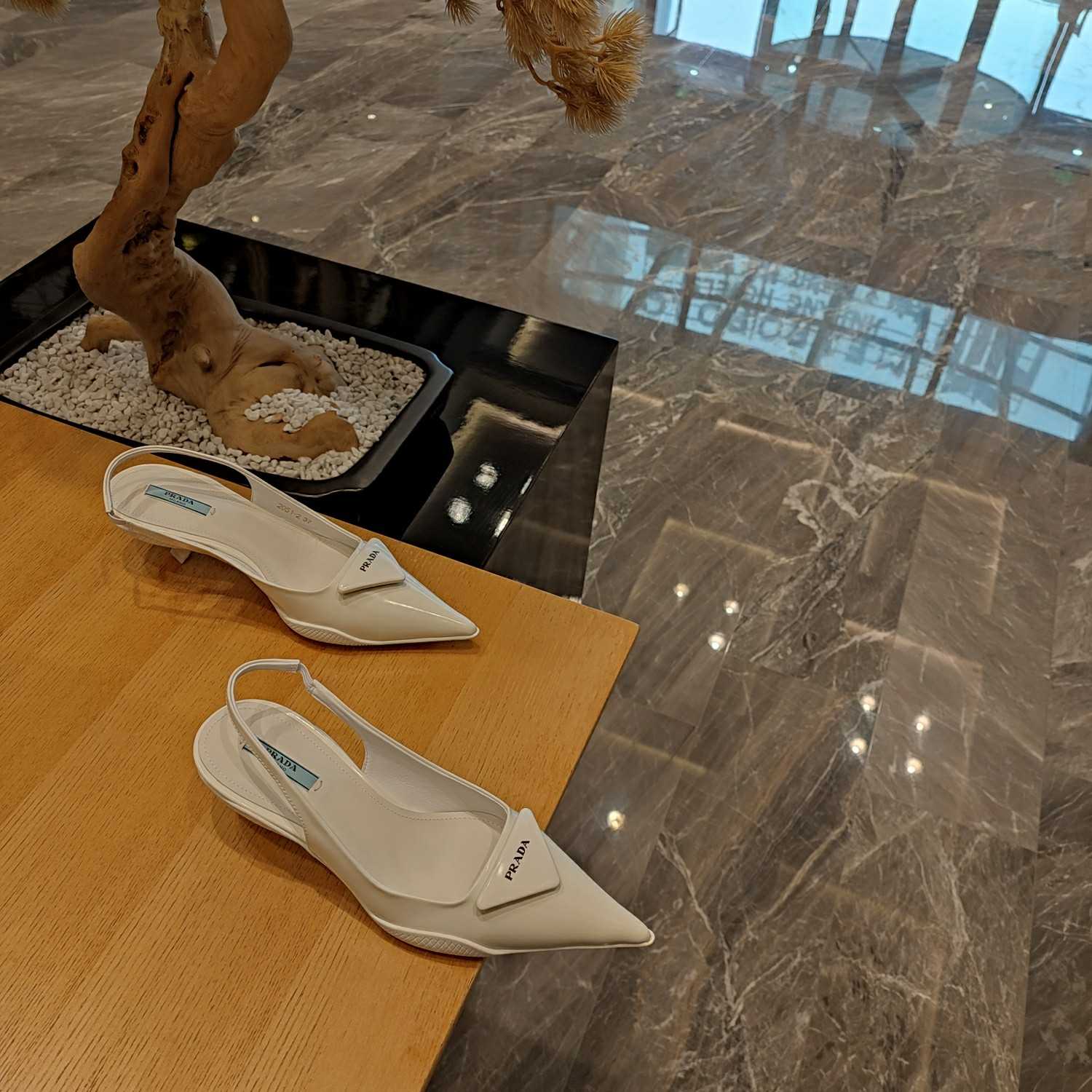 Prada Leather Slingback Pumps - 