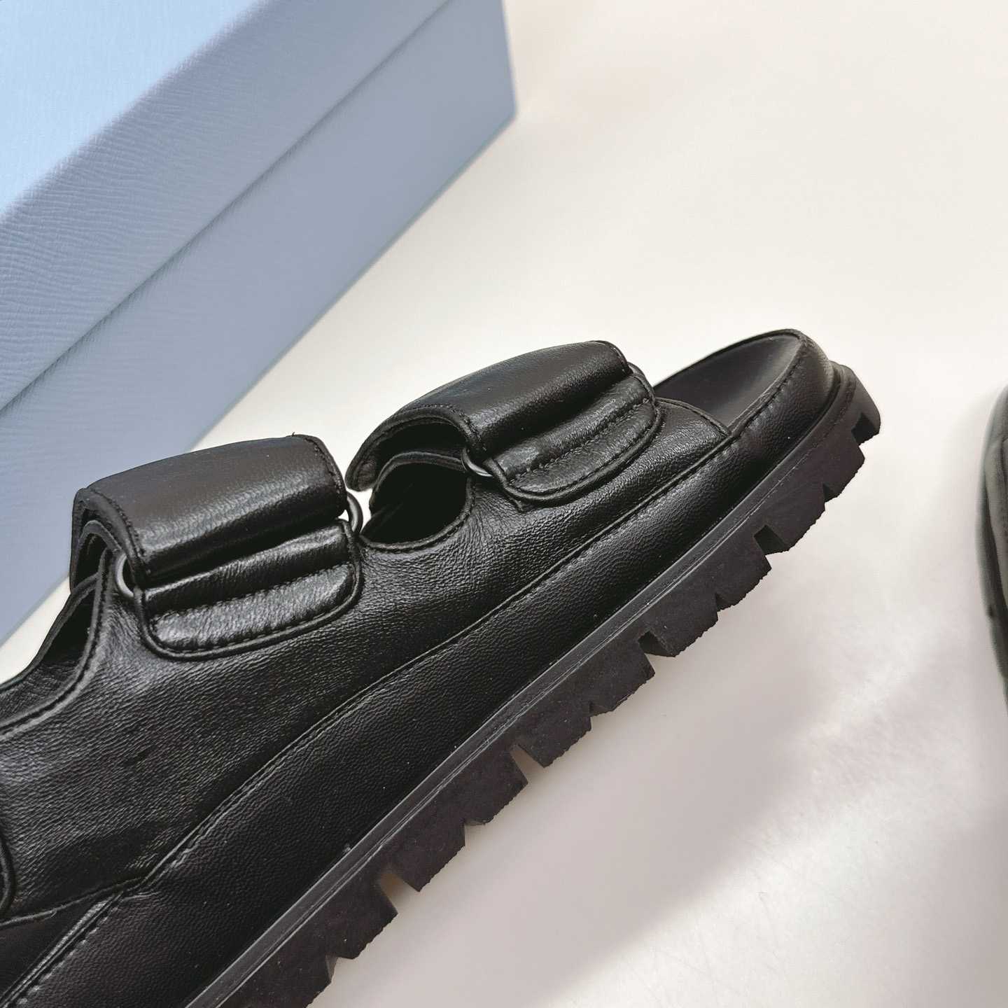 Prada Flat Nappa Leather Sandals - 