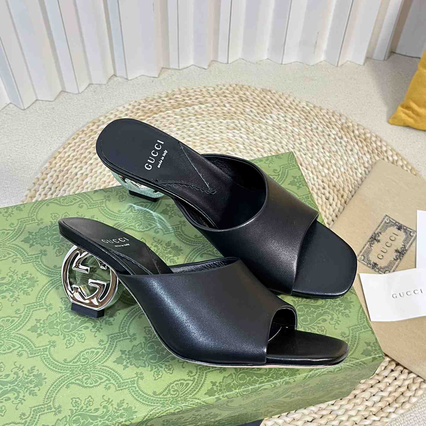Gucci Women's Interlocking G Heel Sandal - DesignerGu