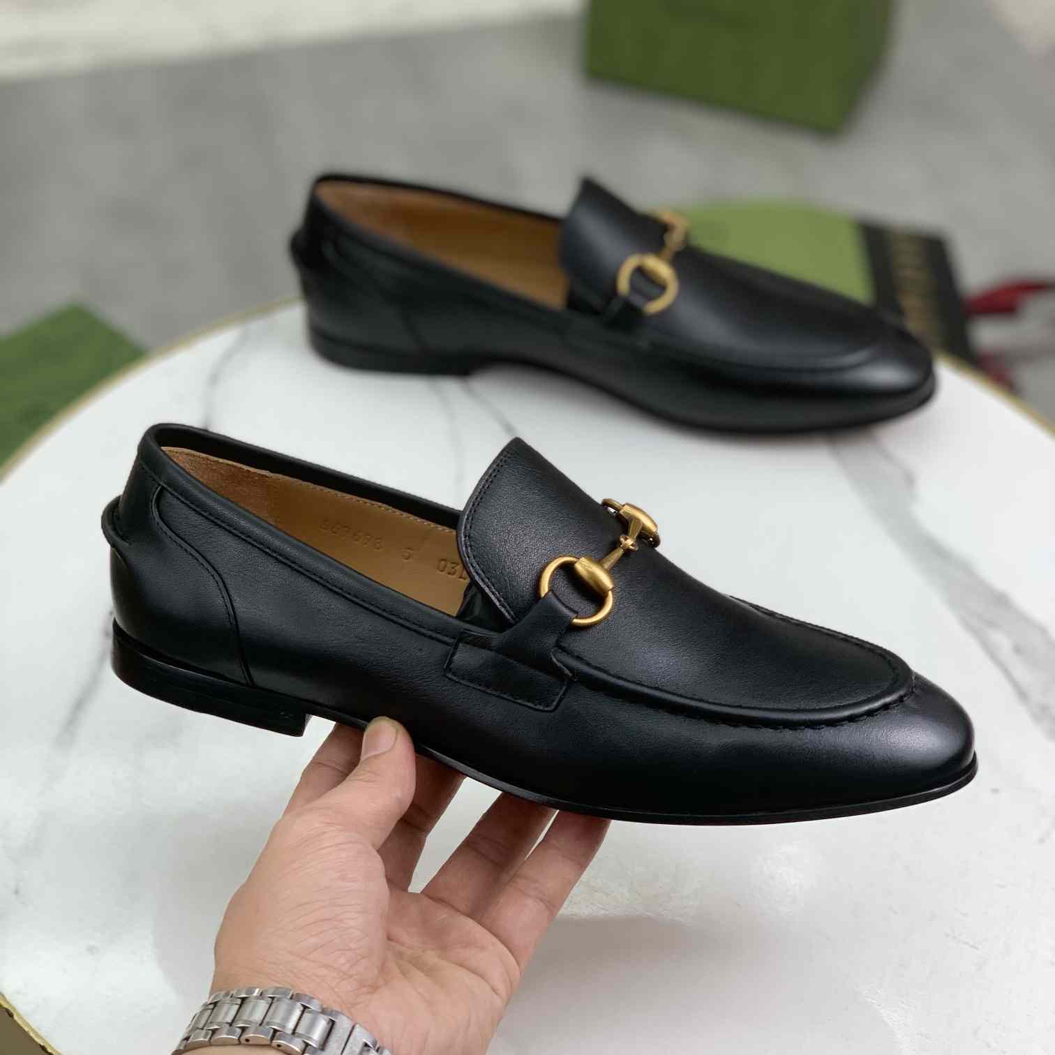 Gucci Jordaan Leather Loafer - DesignerGu