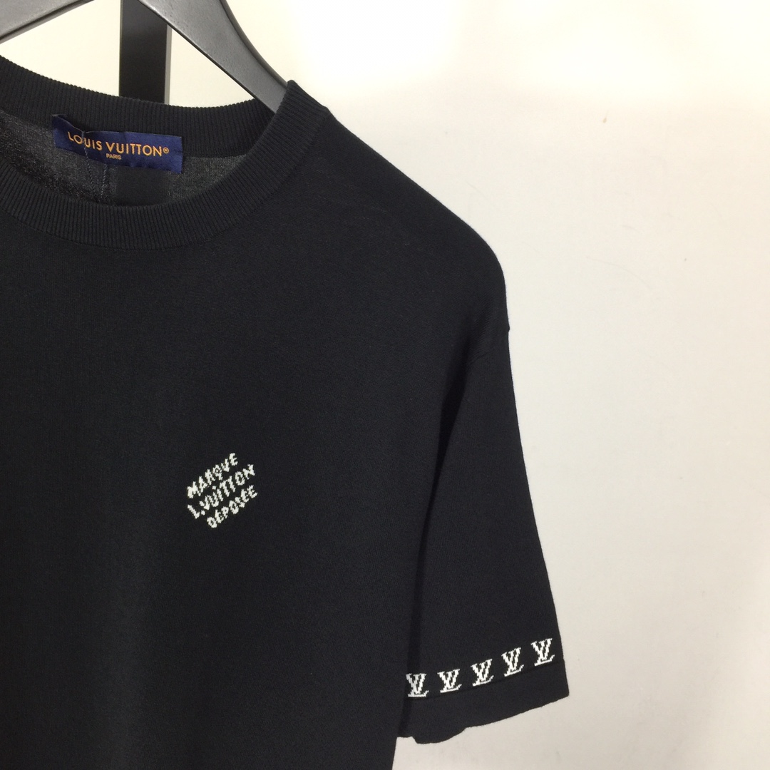 Louis Vuitton Short-Sleeved Cotton Crewneck   1AFQSH - 