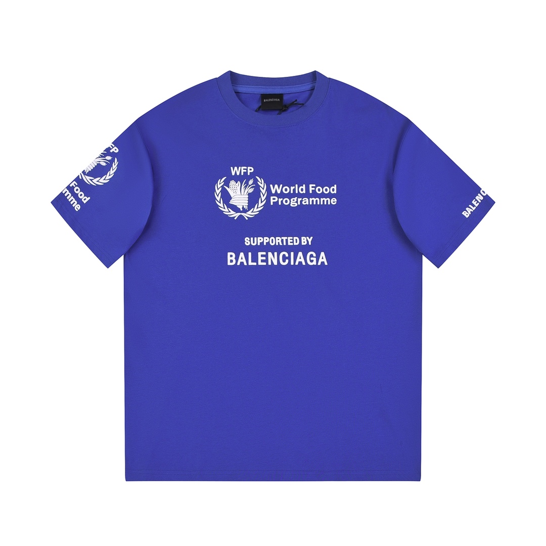 Balenciaga WFP T-Shirt Medium Fit In Blue - DesignerGu