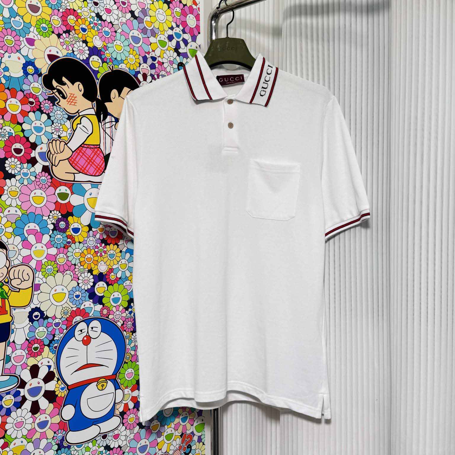 Gucci Cotton Piquet polo Shirt With Web - DesignerGu