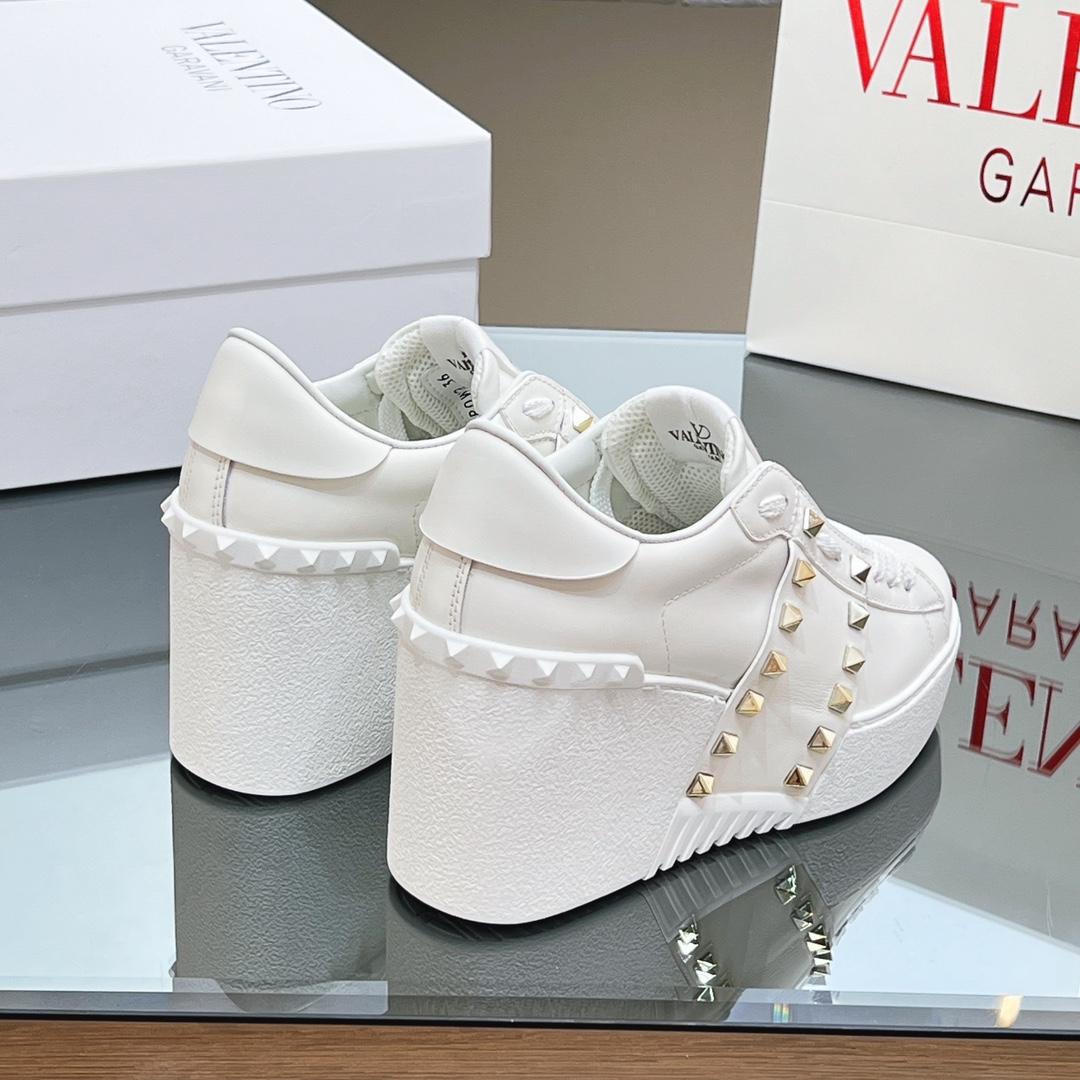 Valenti Open Disco Wedge Sneaker In Calfskin  85mm - DesignerGu