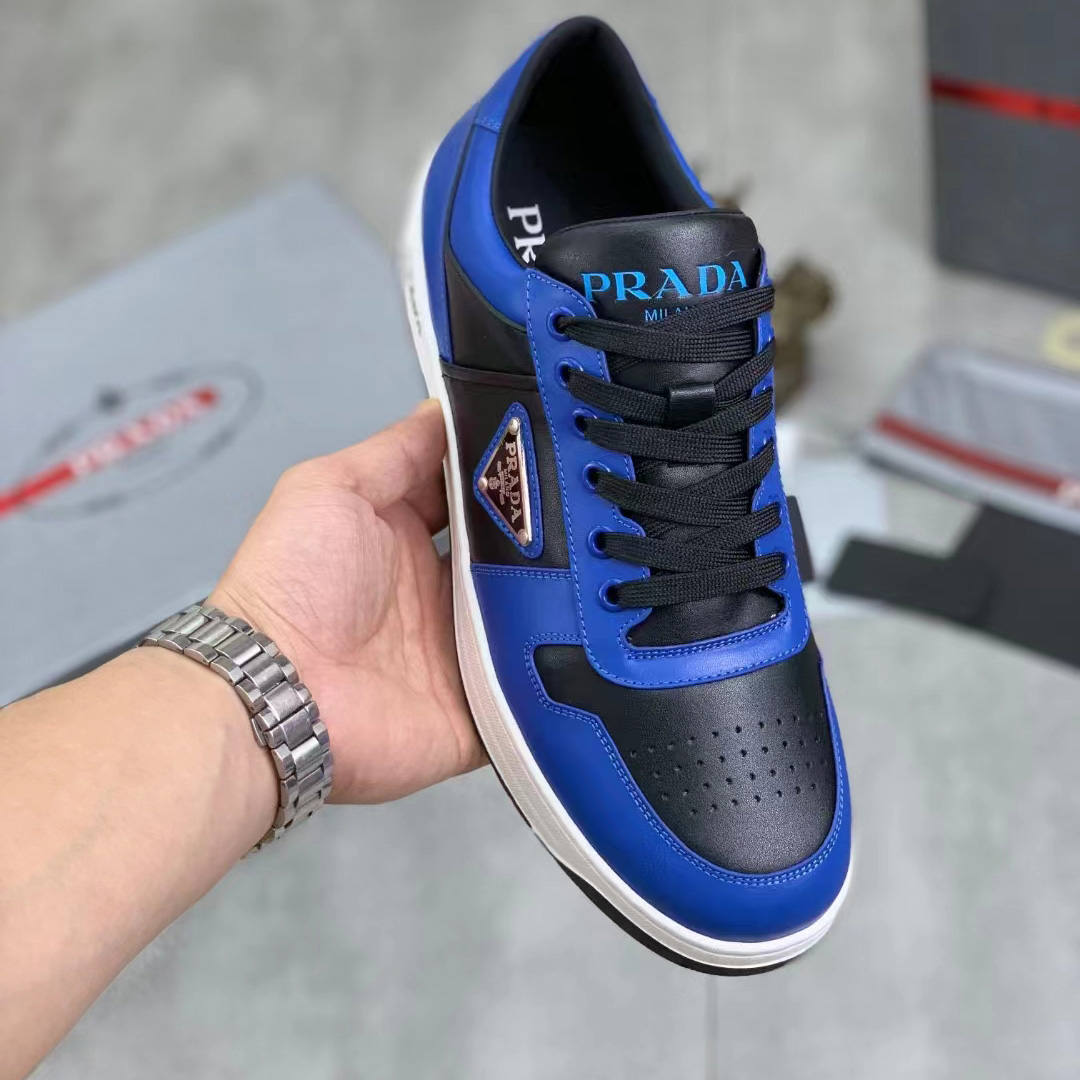 Prada Downtown Leather Sneakers - 