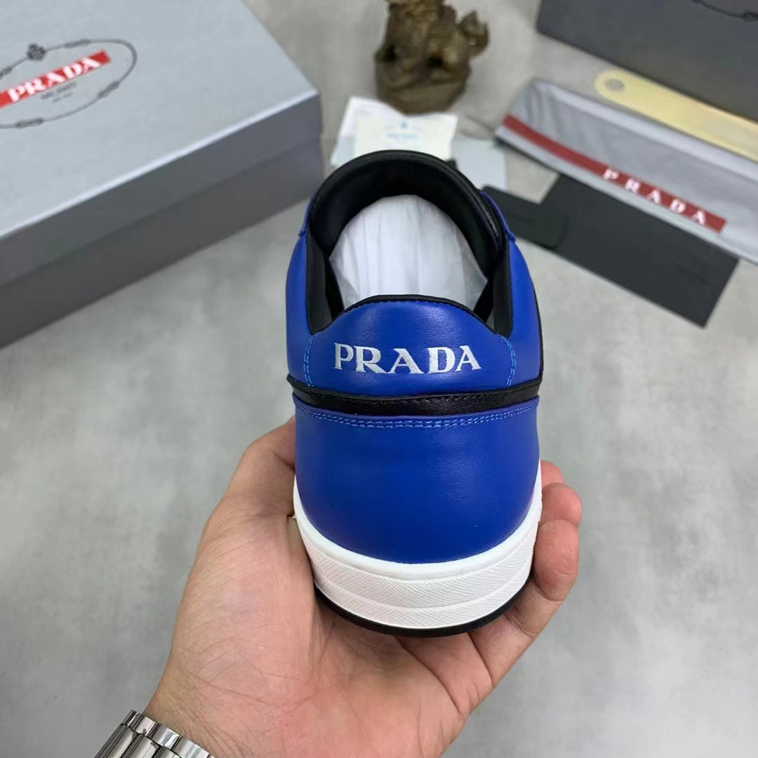 Prada Downtown Leather Sneakers - 
