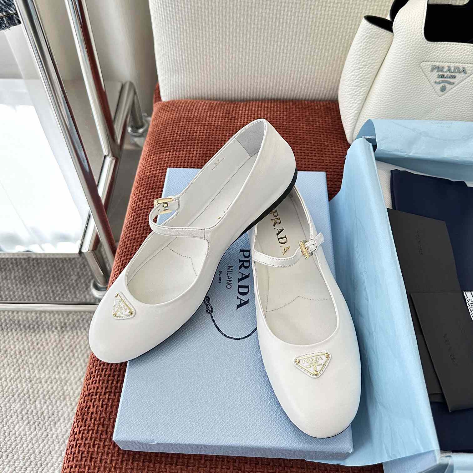 Prada Nappa Leather Ballerinas - 