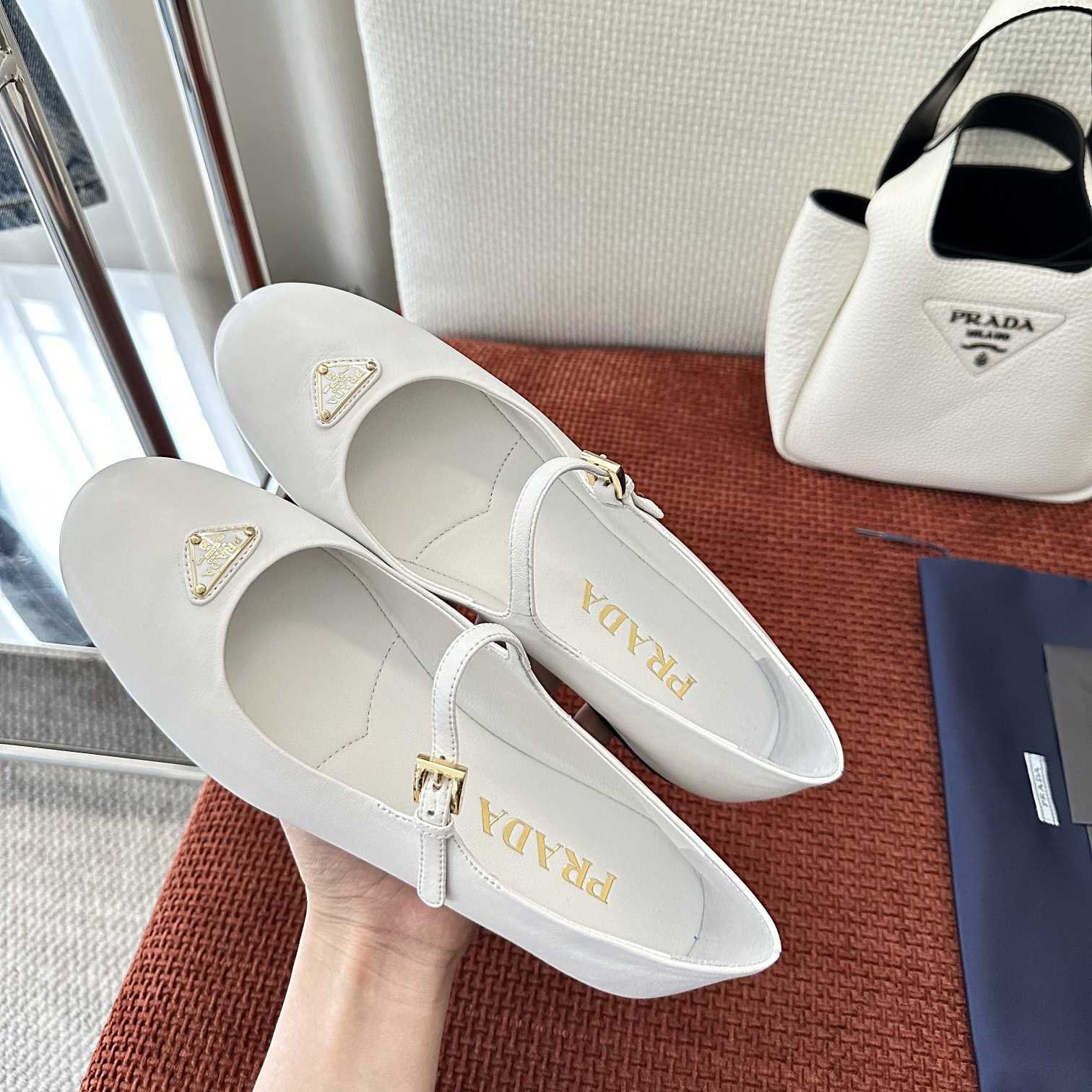 Prada Nappa Leather Ballerinas - 