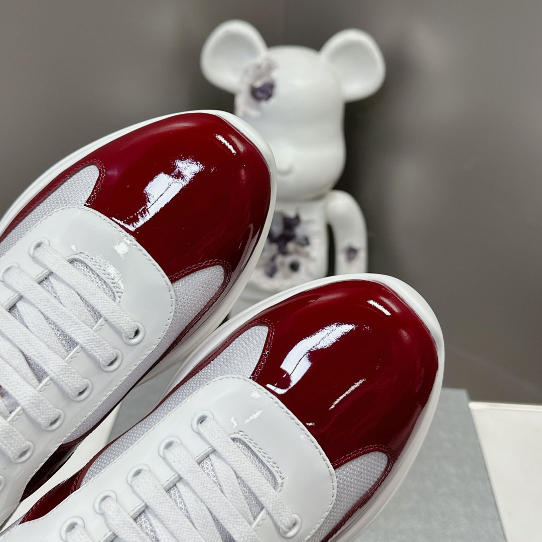 Prada Patent Leather And Technical Fabric Prada America's Cup Sneakers - 