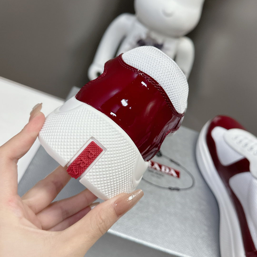Prada Patent Leather And Technical Fabric Prada America's Cup Sneakers - 