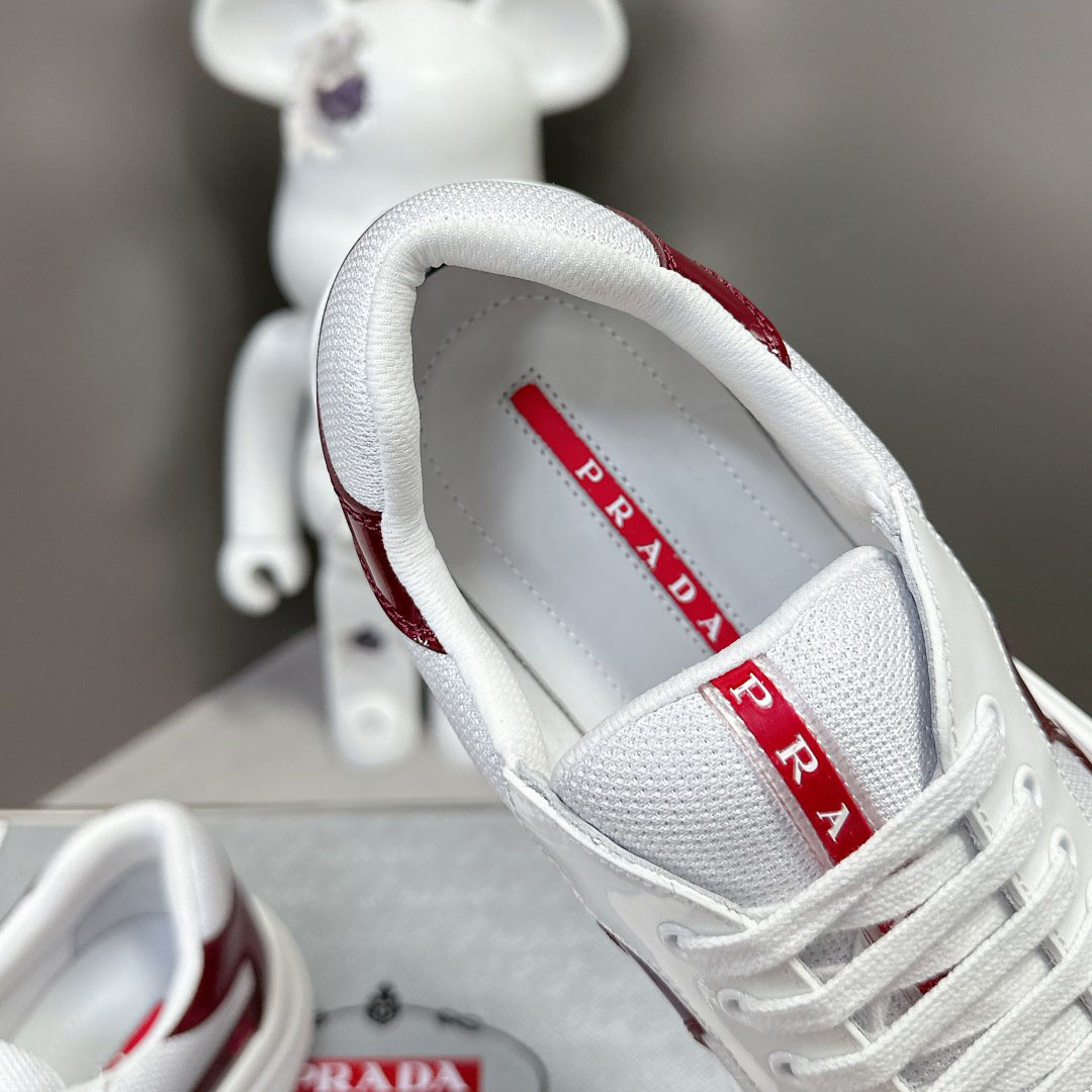Prada Patent Leather And Technical Fabric Prada America's Cup Sneakers - 