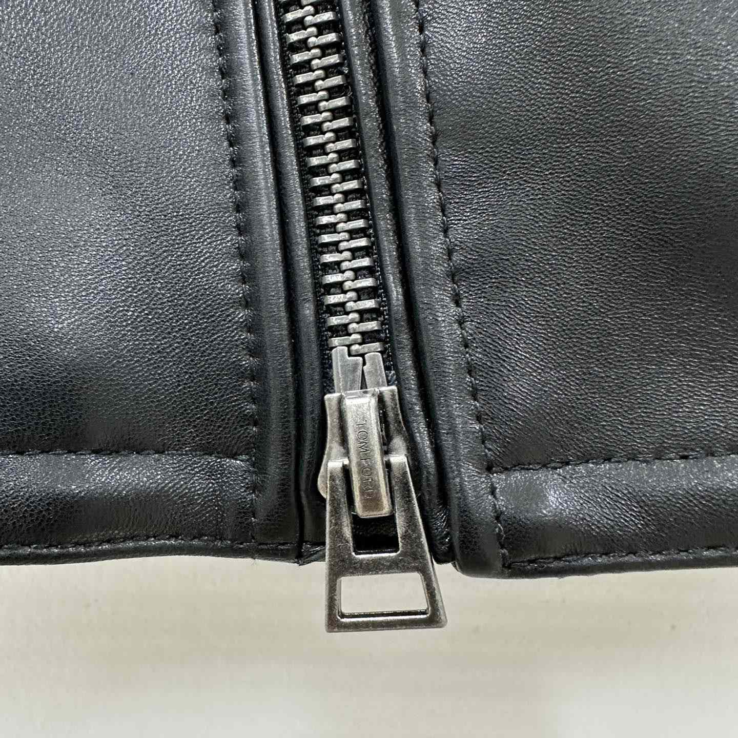 Tom Ford Grain Leather Zip Biker - 