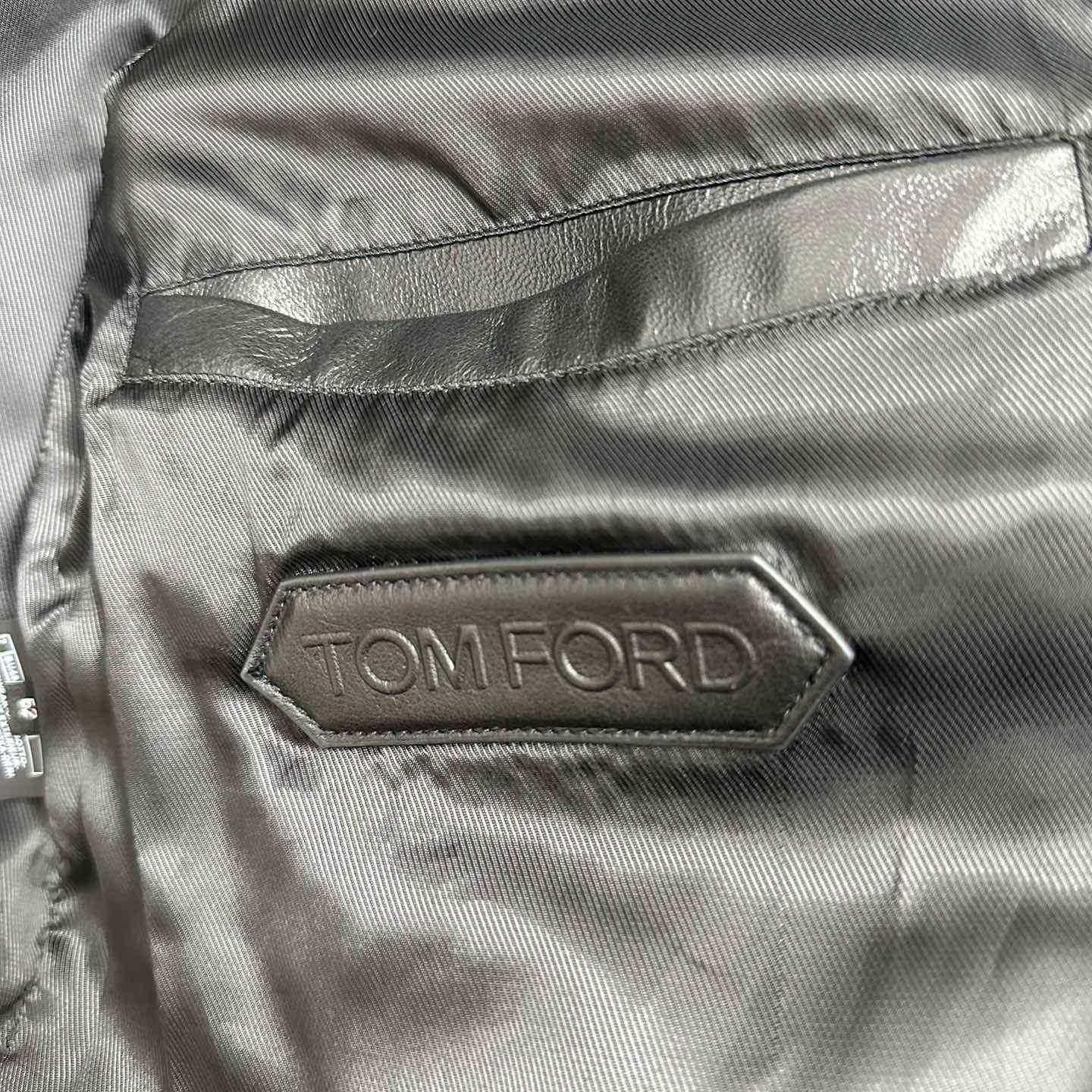 Tom Ford Grain Leather Zip Biker - 