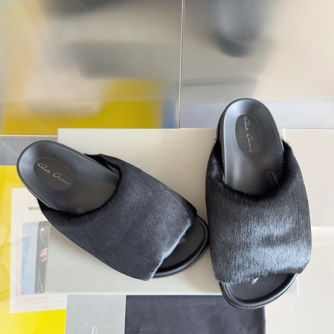Rick Owens Slide In Black - 
