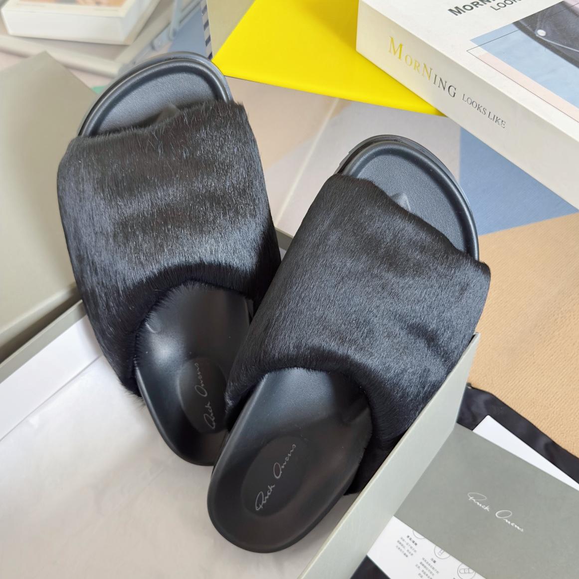 Rick Owens Slide In Black - 