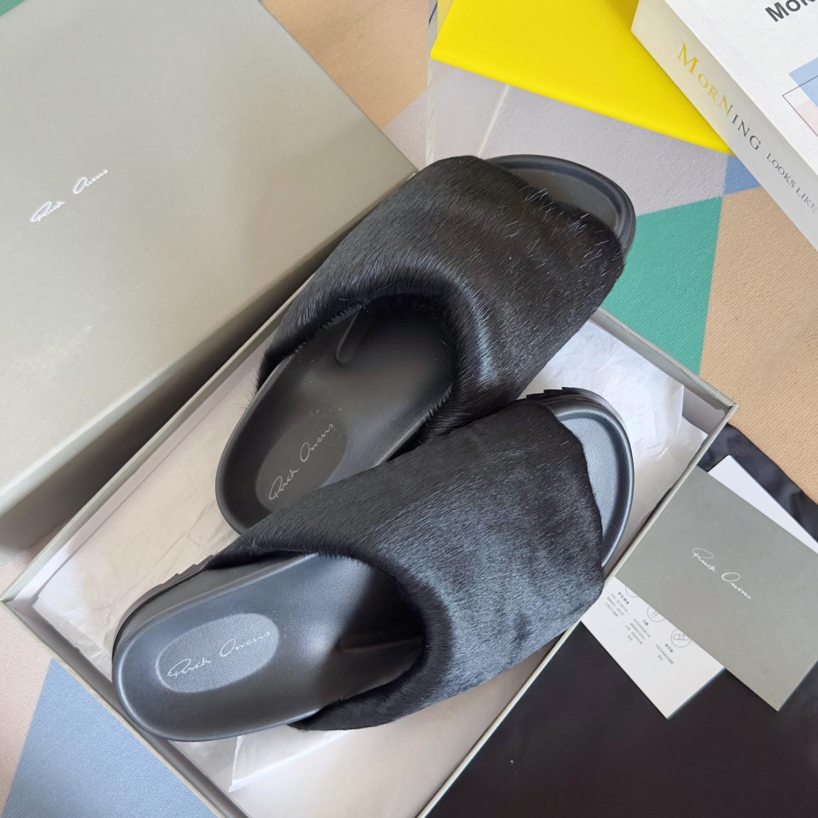 Rick Owens Slide In Black - 