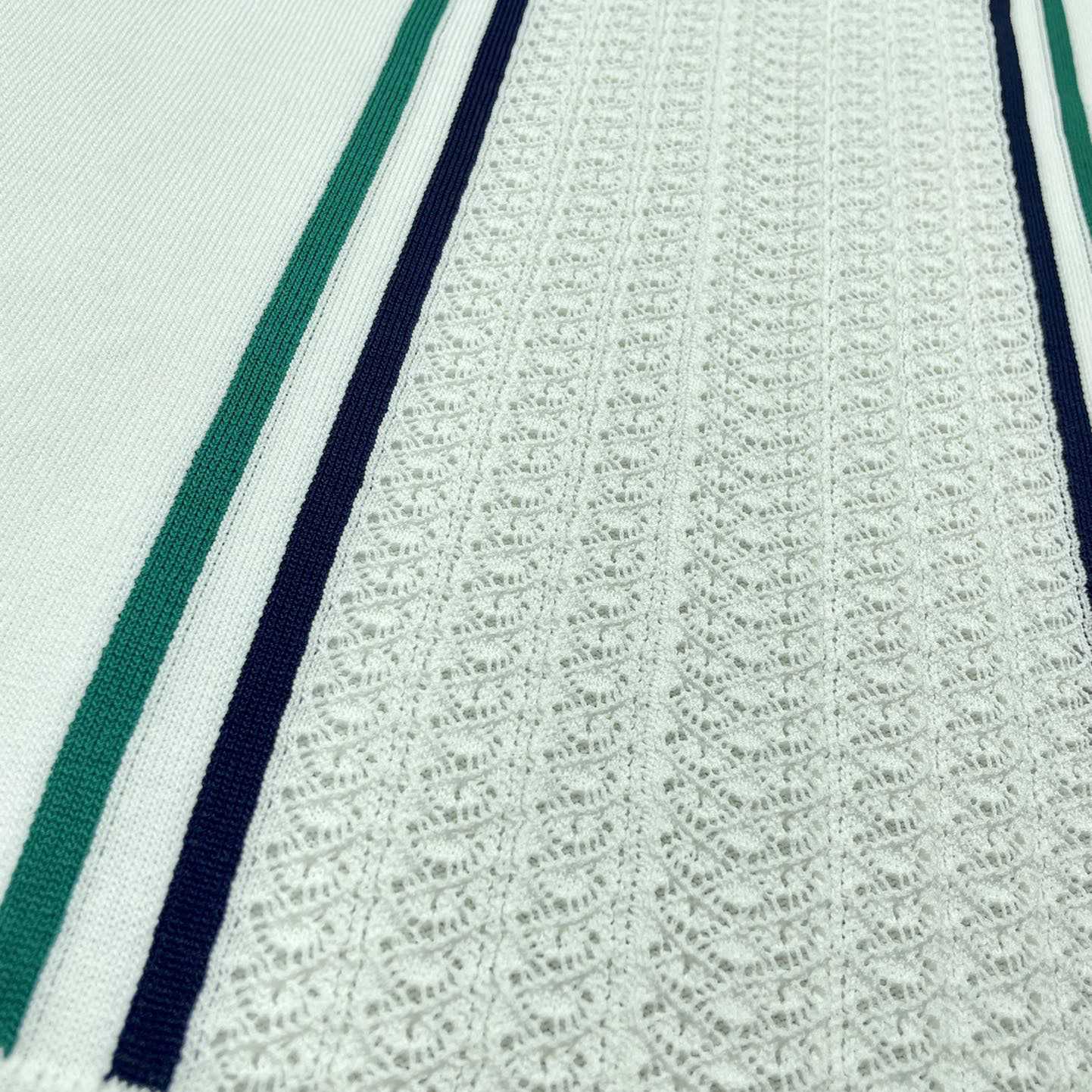 Casablanca Tennis Club Ribbed-knit Polo Shirt   D0043 - 