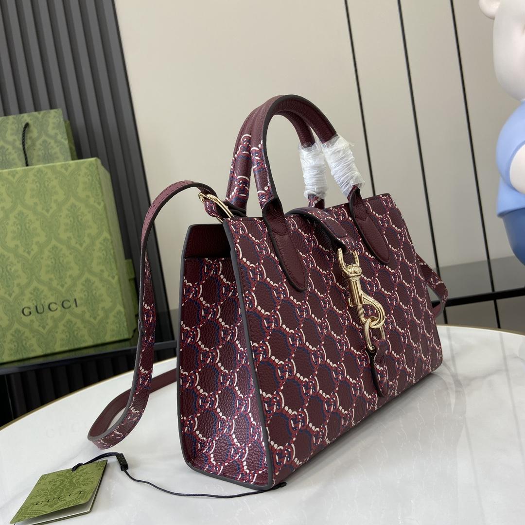 Gucci Small Tote Bag With GG Shadow  - 
