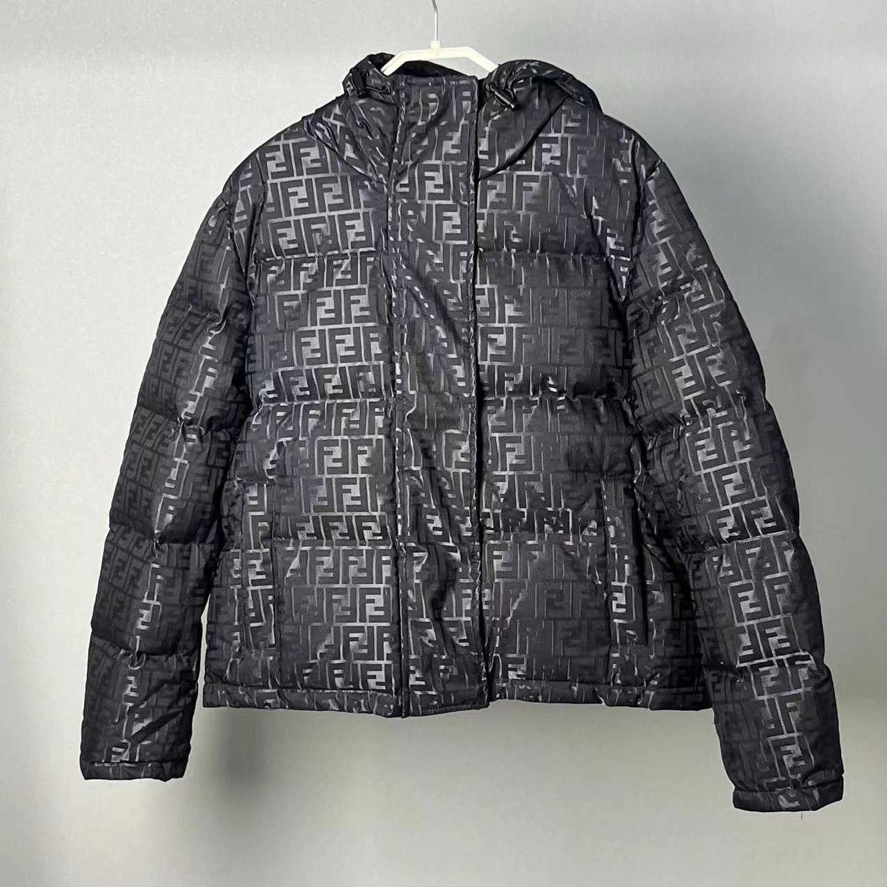 Fendi Black FF Nylon Down Jacket - 