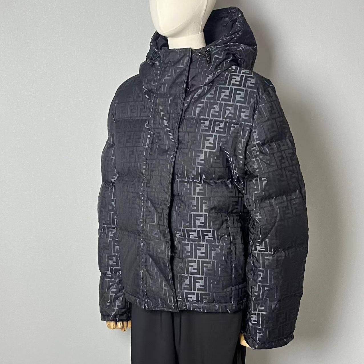 Fendi Black FF Nylon Down Jacket - 