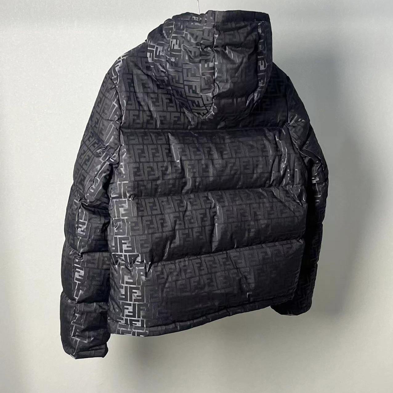 Fendi Black FF Nylon Down Jacket - 