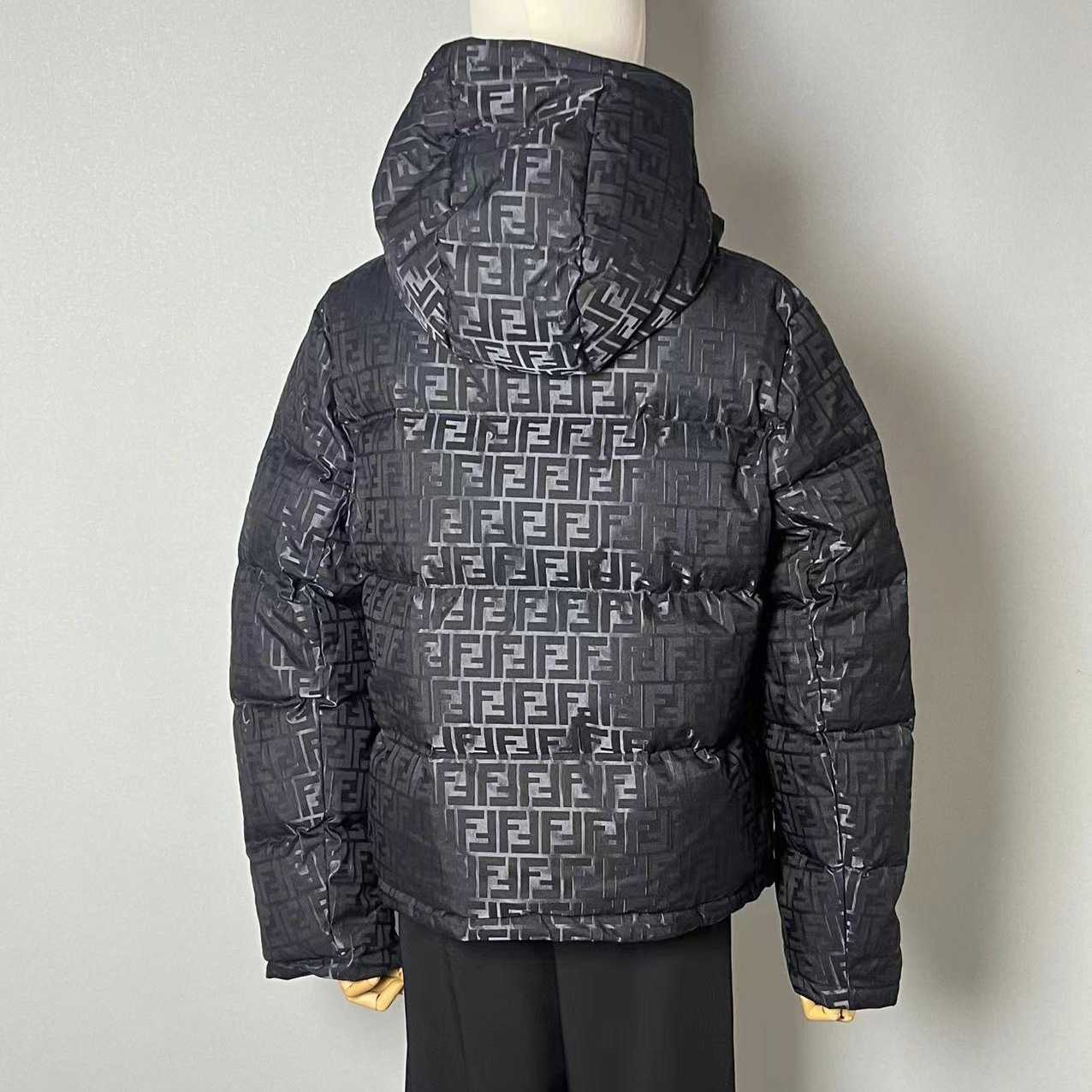 Fendi Black FF Nylon Down Jacket - 