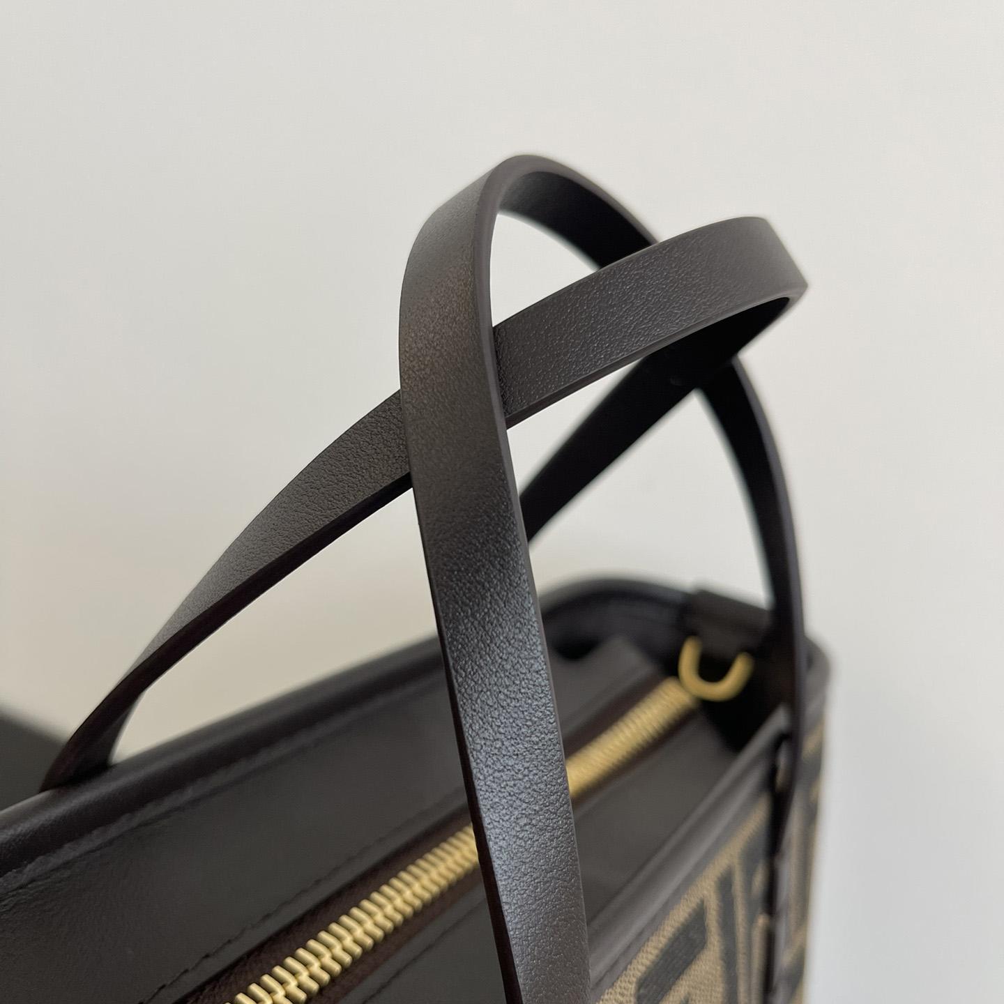 Fendi Mini Roll Brown FF Jacquard Mini Bag - 