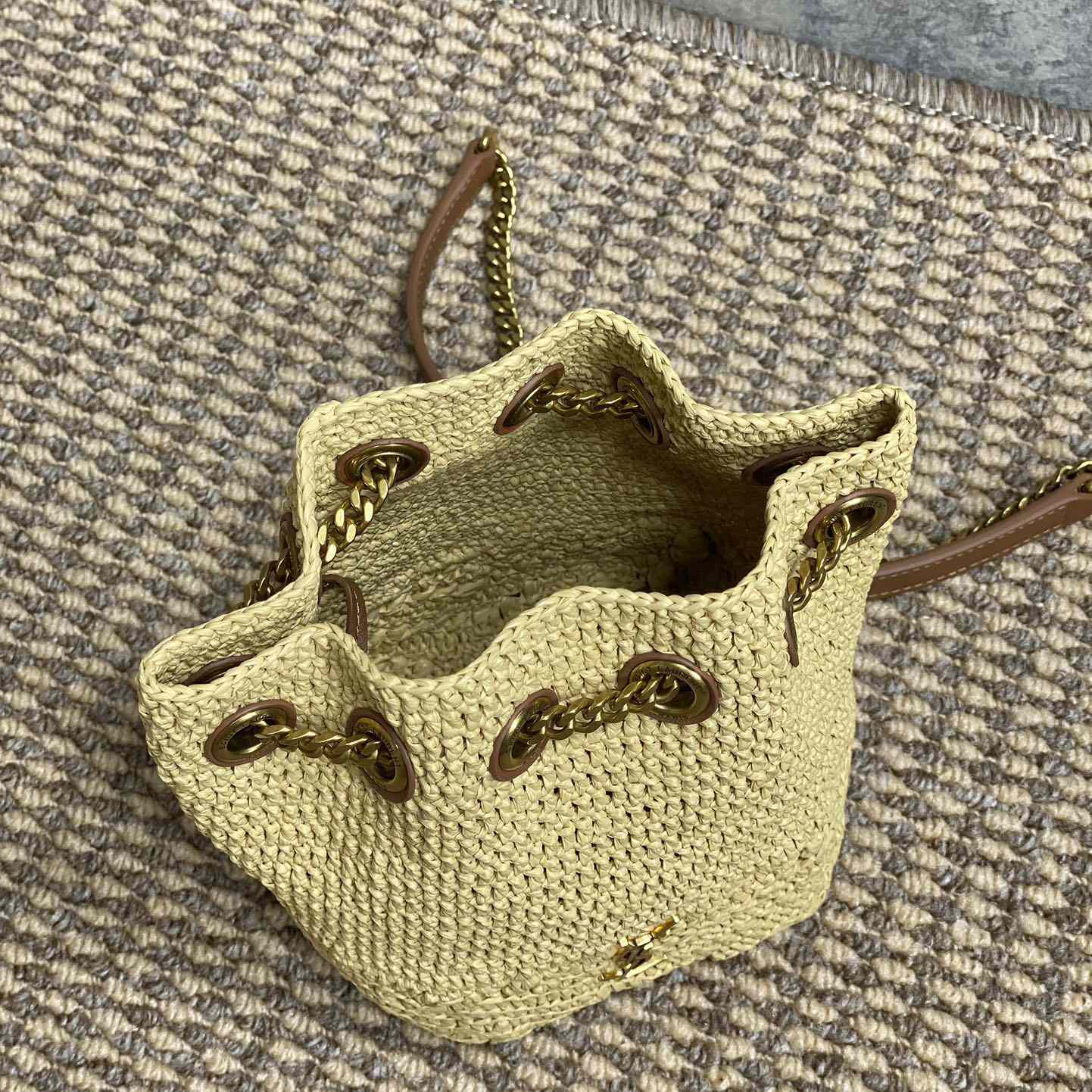 Saint Laurent Mini Joe In Raffia - 