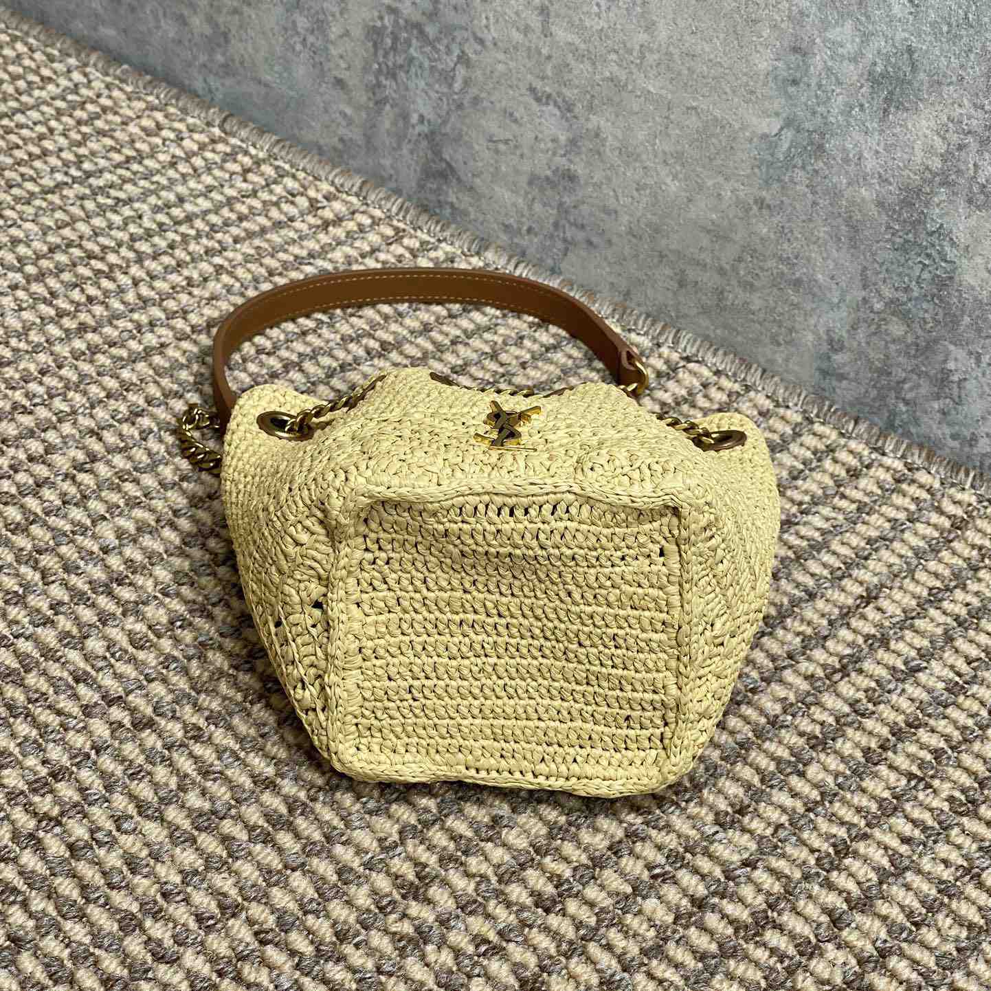 Saint Laurent Mini Joe In Raffia - 
