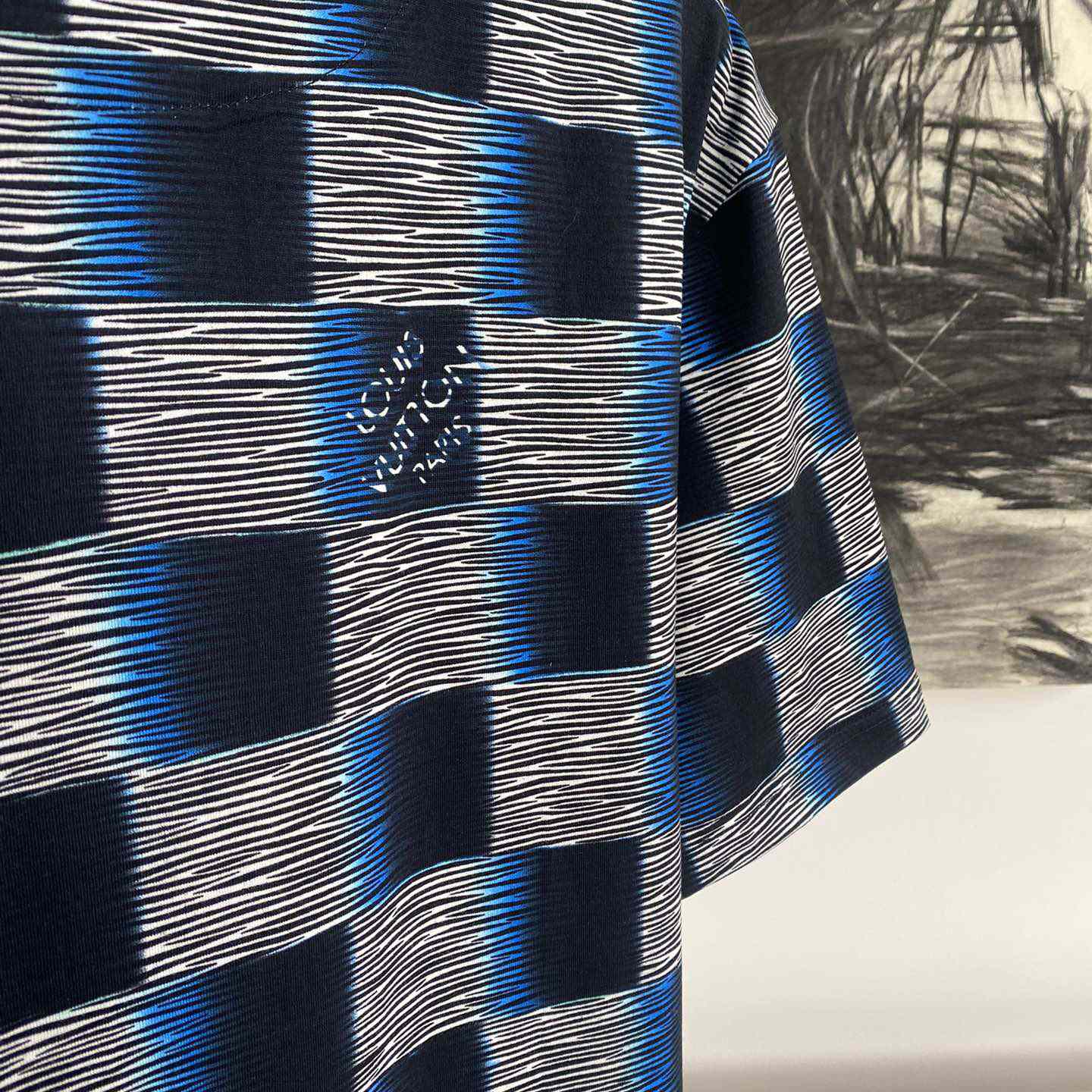 Louis Vuitton Damier Short-Sleeved Cotton T-Shirt   1AFB30 - 