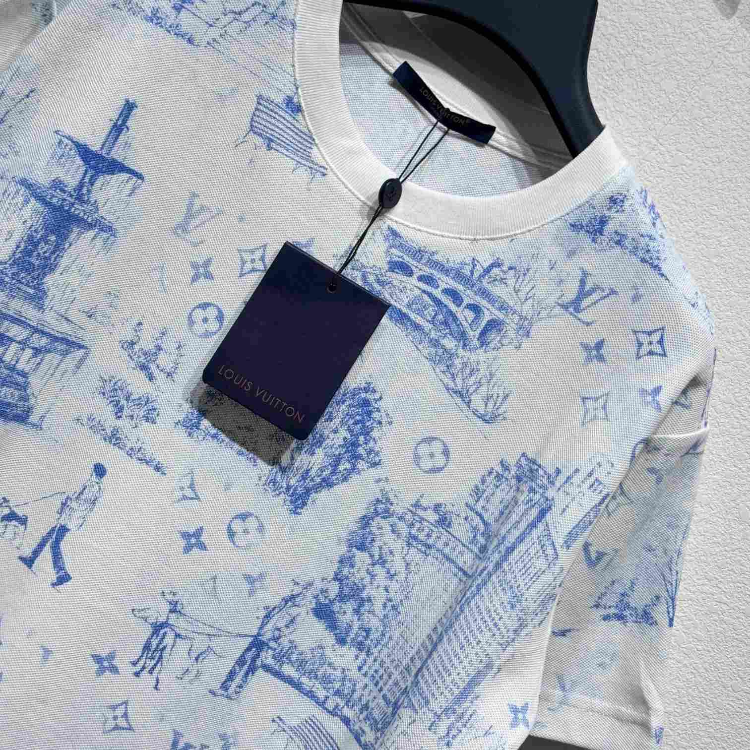 Louis Vuitton Printed Cotton Pique T-Shirt - 