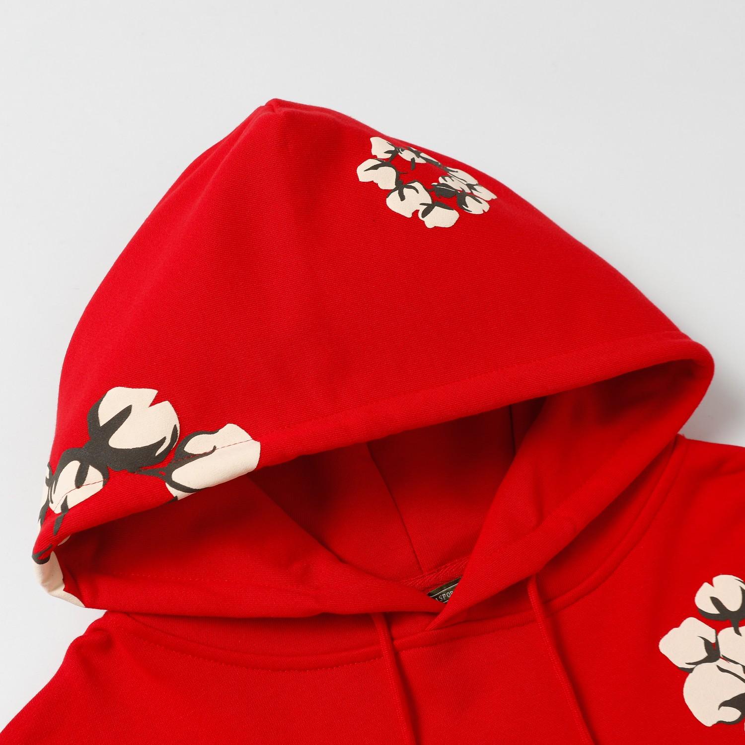 Denim Tears Cactus Tears Wreath Hoodie Red - 