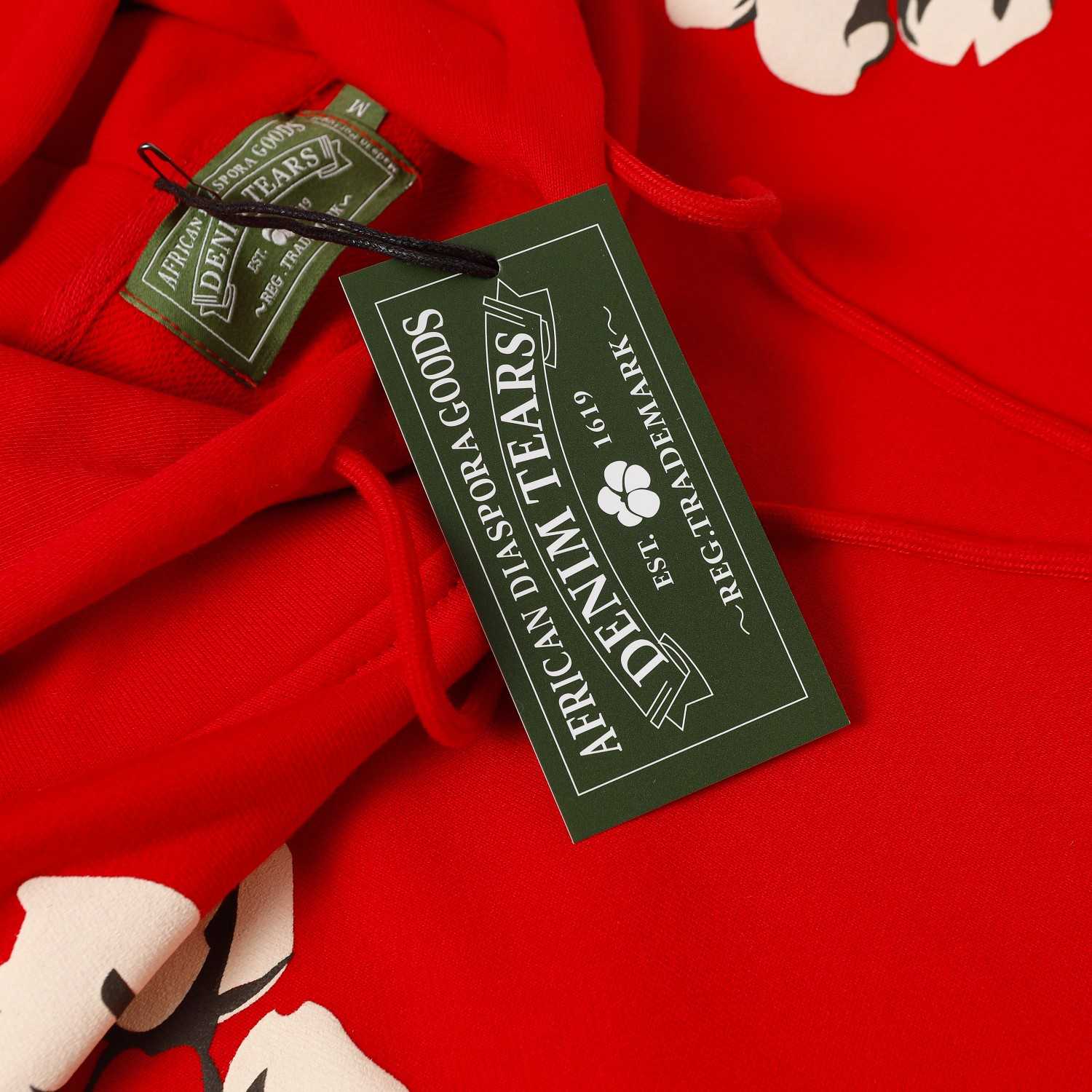 Denim Tears Cactus Tears Wreath Hoodie Red - 