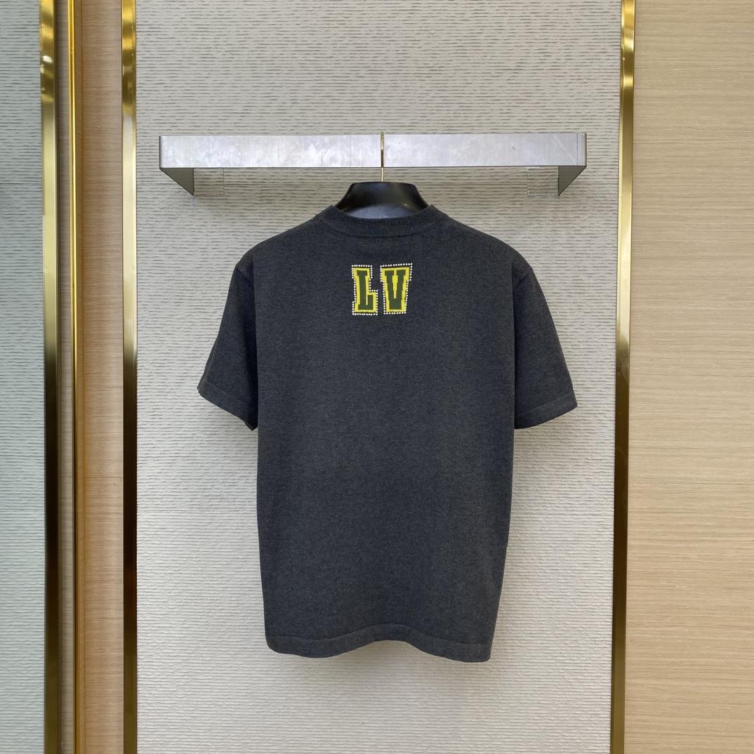 Louis Vuitton Embellished Short-Sleeved Cotton Crewneck  1AGJSA - 