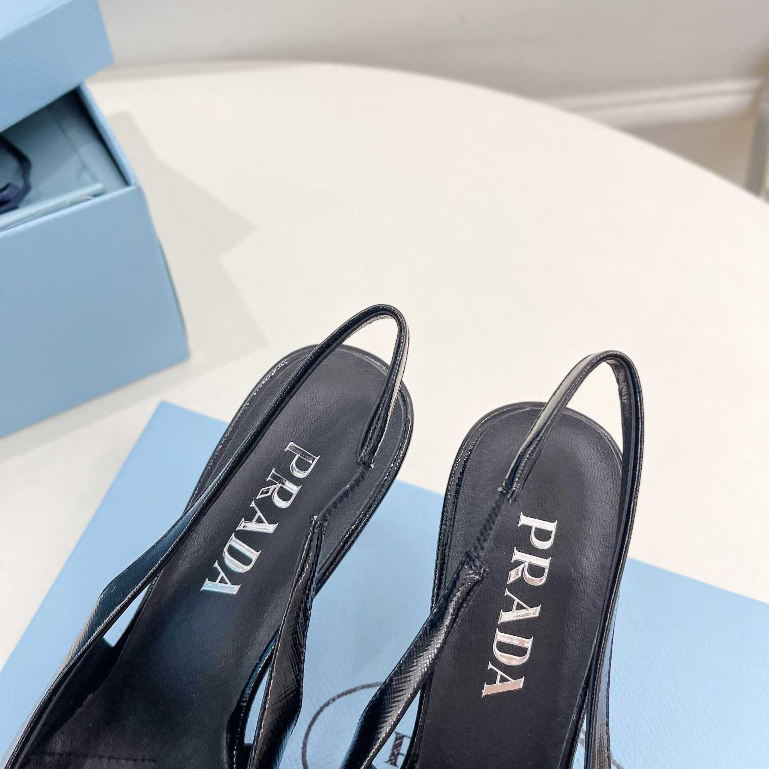 Prada Leather Slingback Pumps - 