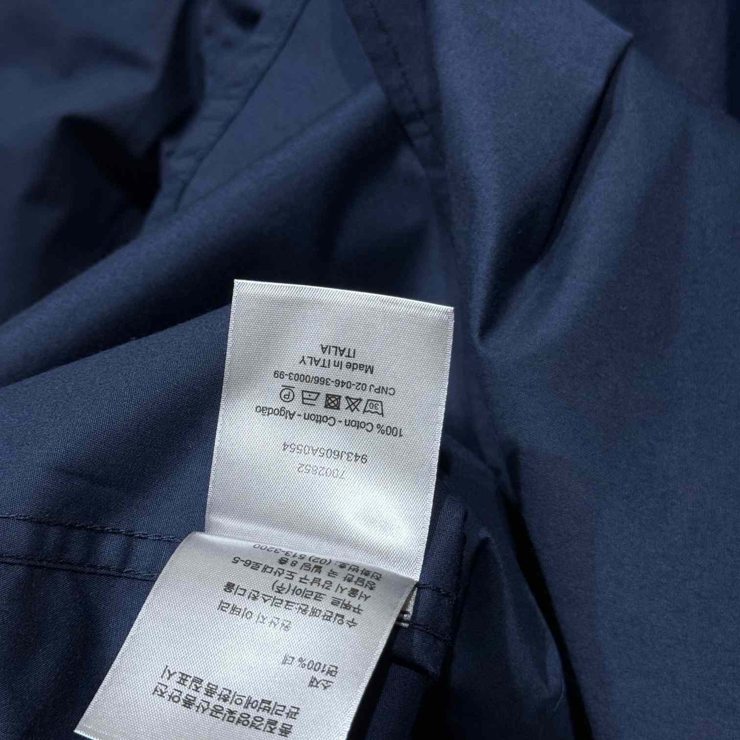 Christian Dior Tag Embroidery Shirt White Cotton Poplin - DesignerGu
