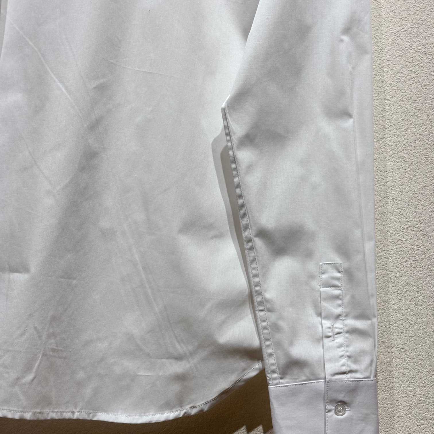 Christian Dior Tag Embroidery Shirt White Cotton Poplin - DesignerGu