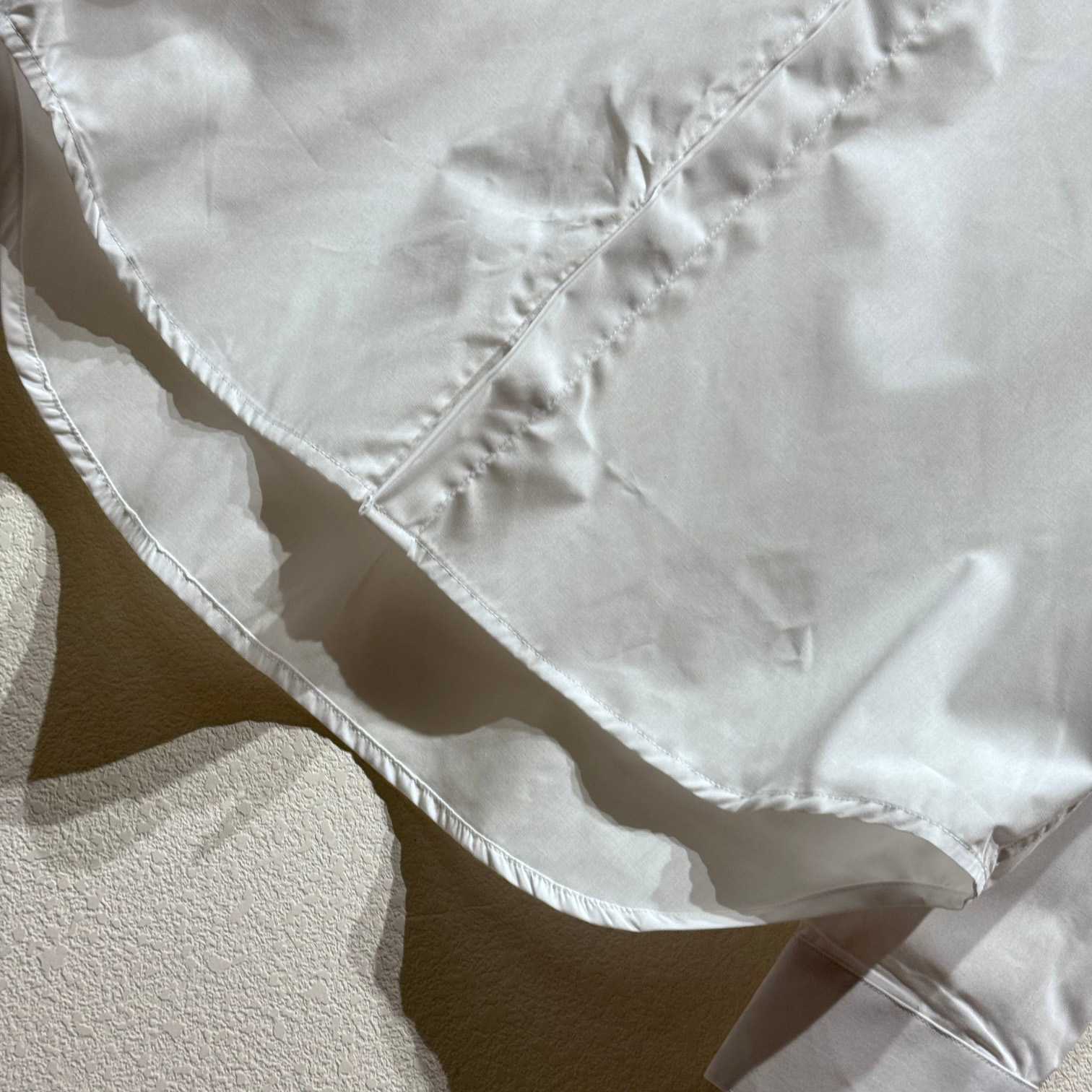 Christian Dior Tag Embroidery Shirt White Cotton Poplin - DesignerGu