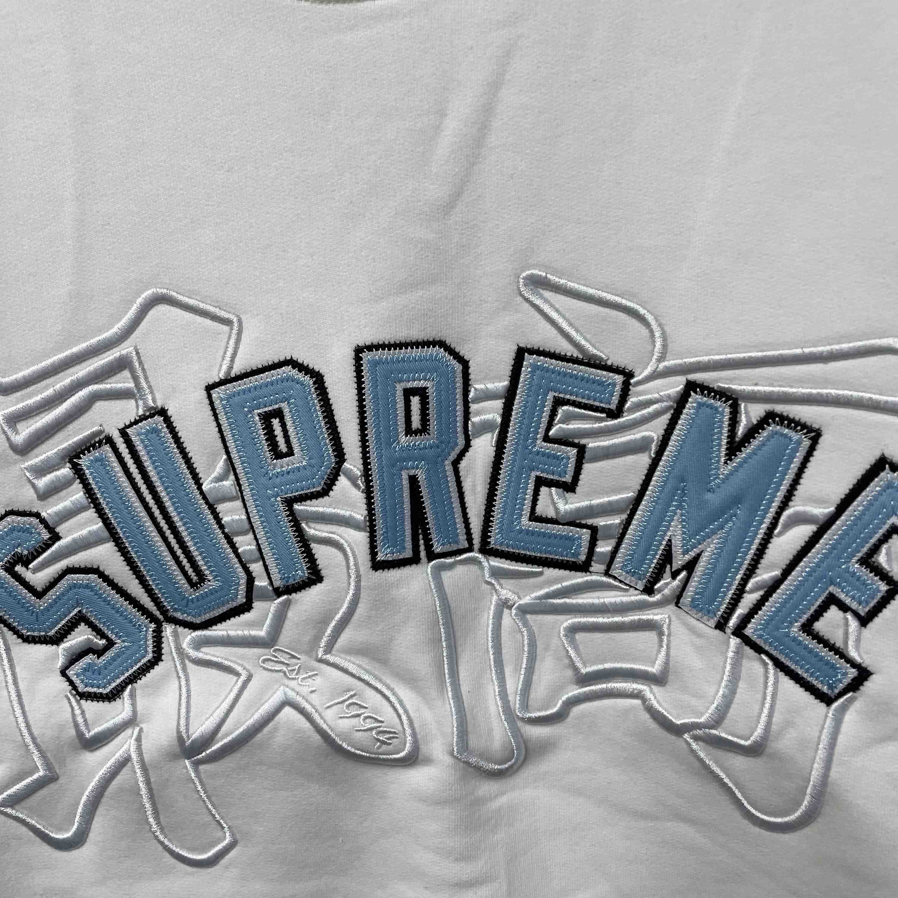 Supreme Kanji Logo Crewneck 'White' - DesignerGu
