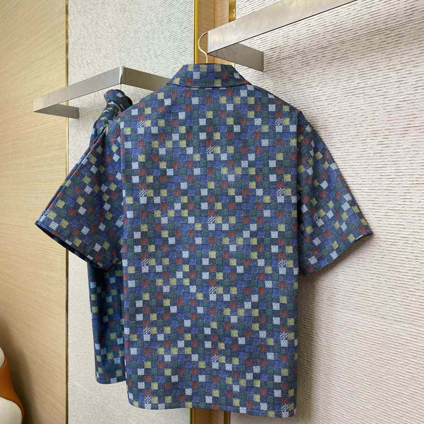 Louis Vuitton Damier Chambray Short-Sleeved Shirt  1AHCII - 